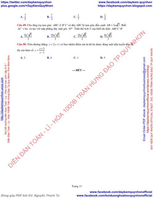 Tuyển tập đề thi thử THPT Quốc gia 2018 môn Toán Các trường THPT Cả nước (Lần 10) [DC17012018] (MA TRẬN + GIẢI CHI TIẾT)