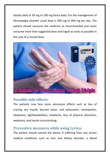 An Exceptional And Successful Medicine To Manage Pain-Lyrica