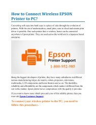 How to Connect Wireless EPSON Printer to PC?