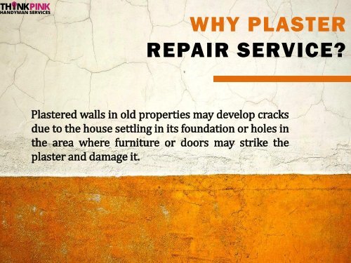 Plaster Repairs Melbourne - Think Pink Handyman