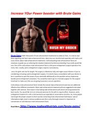 Increase YOur Power booster with Brute Gains