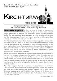 März 2009 - Ev: Kirchengemeinde Nürnberg-Mögeldorf