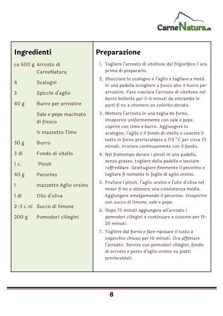 Ricette Vitellone