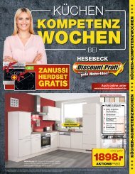 Küchen Kompetenz Wochen - Hesebeck Discountprofi