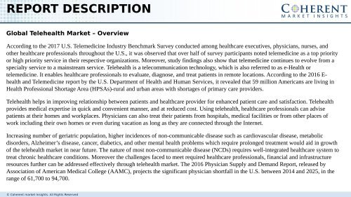 Telehealth Market - Global  Trends,  2017-2025