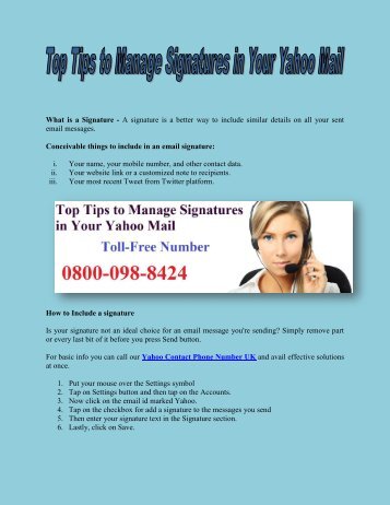 Top Tips to Manage Signatures in Your Yahoo Mail