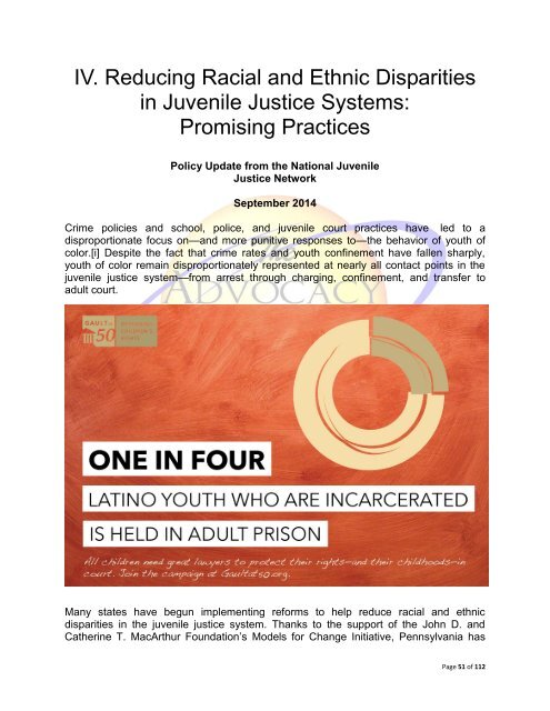 Latino and Hispanic Youth in the Juvenile Justice System