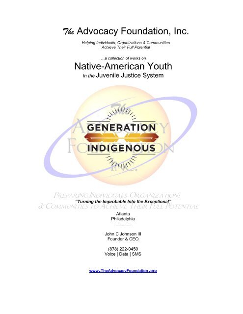 Native American Youth In The Juvenile Justice System