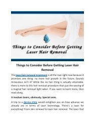 Things To Consider Before Getting Laser Hair Removal