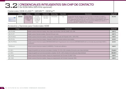 Catálogo de Control de Accesos 2018 - versión 4.6.1 (EUR – FOB Madrid)