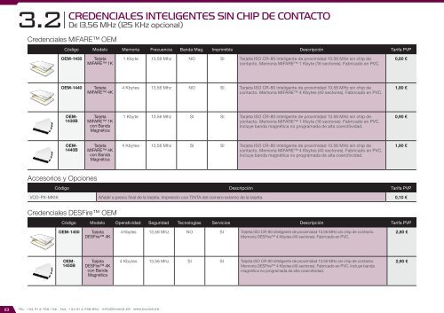 Catálogo de Control de Accesos 2018 - versión 4.6.1 (EUR – FOB Madrid)