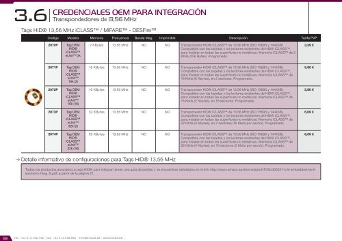 Catálogo de Control de Accesos 2018 - versión 4.6.1 (EUR – FOB Madrid)