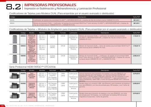 Catálogo de Control de Accesos 2018 - versión 4.6.1 (EUR – FOB Madrid)