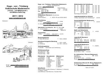 Hugo - von - Trimberg Volksschule Niederwerrn 2011 / 2012