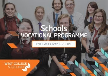 Schools Vocational Programme 2018-19 - Clydebank Campus