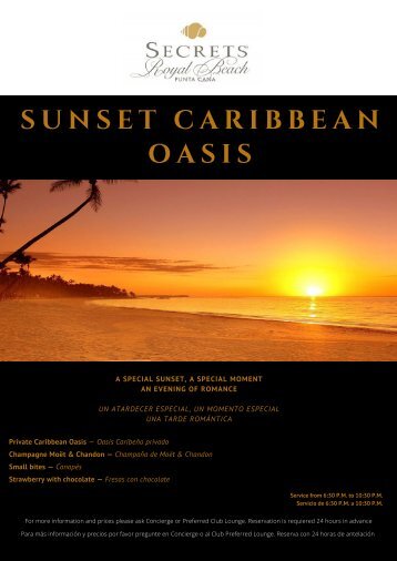 Sunset in Caribbean oasis