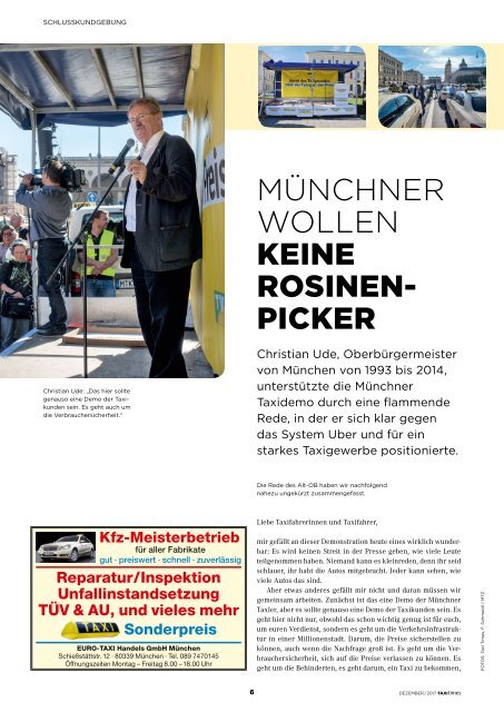 Taxi Times München - Dezember 2017
