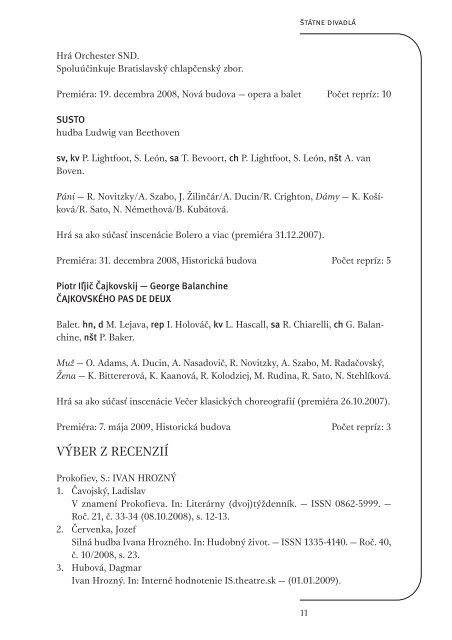 RoÄenka 2008/2009 (formÃ¡t PDF, 6,4MB) - DivadelnÃ½ Ãºstav