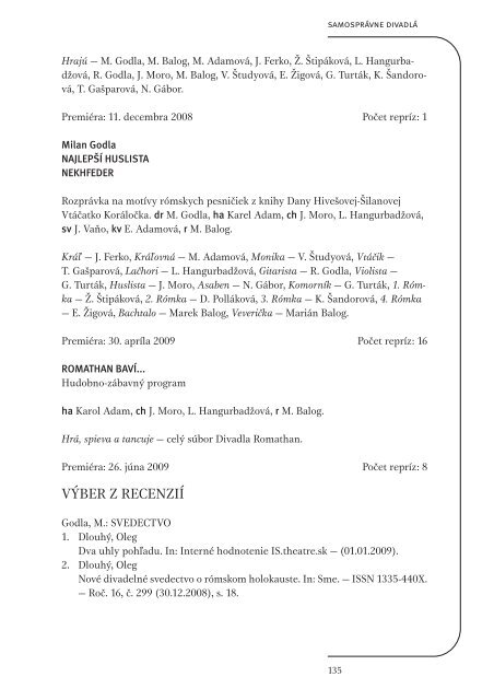 RoÄenka 2008/2009 (formÃ¡t PDF, 6,4MB) - DivadelnÃ½ Ãºstav