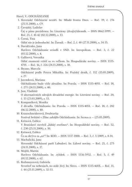 RoÄenka 2008/2009 (formÃ¡t PDF, 6,4MB) - DivadelnÃ½ Ãºstav