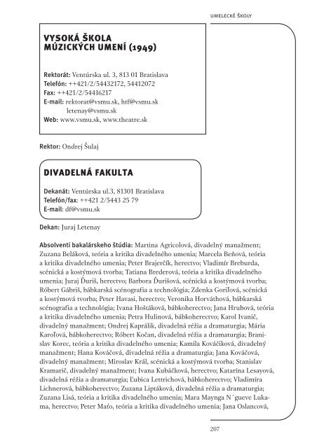 RoÄenka 2008/2009 (formÃ¡t PDF, 6,4MB) - DivadelnÃ½ Ãºstav