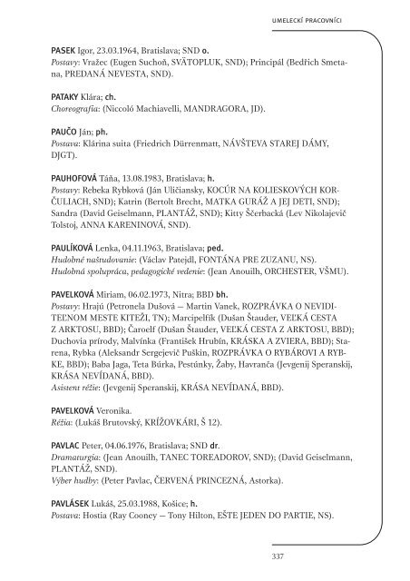 RoÄenka 2008/2009 (formÃ¡t PDF, 6,4MB) - DivadelnÃ½ Ãºstav