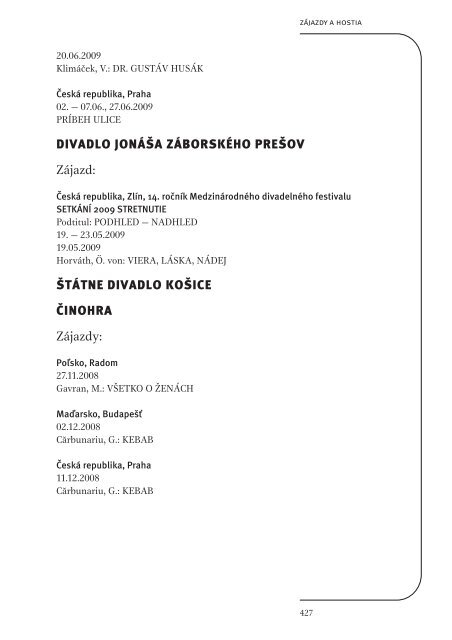 RoÄenka 2008/2009 (formÃ¡t PDF, 6,4MB) - DivadelnÃ½ Ãºstav