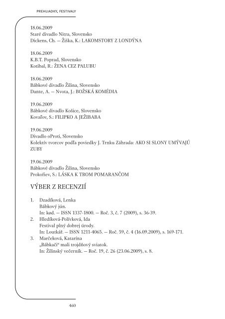 RoÄenka 2008/2009 (formÃ¡t PDF, 6,4MB) - DivadelnÃ½ Ãºstav