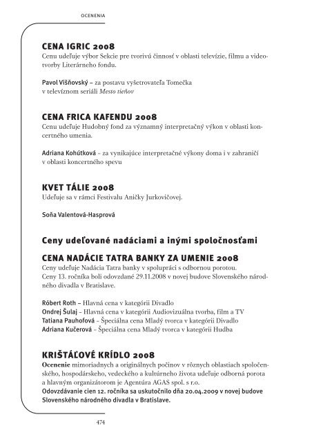 RoÄenka 2008/2009 (formÃ¡t PDF, 6,4MB) - DivadelnÃ½ Ãºstav