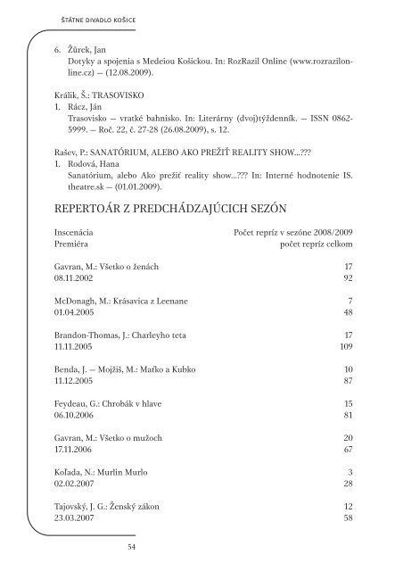 RoÄenka 2008/2009 (formÃ¡t PDF, 6,4MB) - DivadelnÃ½ Ãºstav