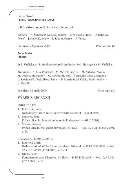 RoÄenka 2008/2009 (formÃ¡t PDF, 6,4MB) - DivadelnÃ½ Ãºstav