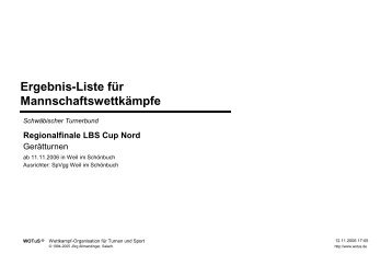 Regionalfinale LBS Cup Nord - Schwäbischer Turnerbund