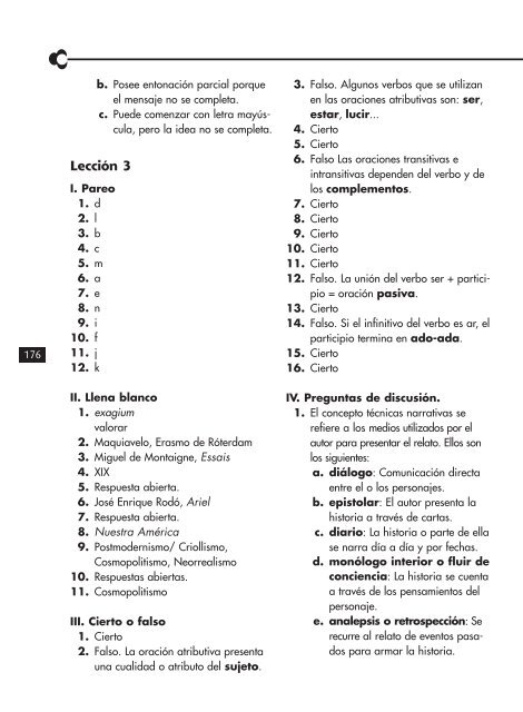 Respuestas a los ejercicios del libro - El Educador