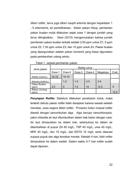 APLIKASI TEKNOLOGI ENZIM DALAM PRODUKSI BENIH RAJUNGAN