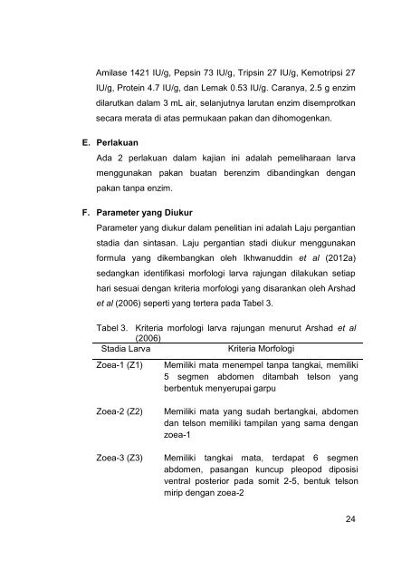 APLIKASI TEKNOLOGI ENZIM DALAM PRODUKSI BENIH RAJUNGAN