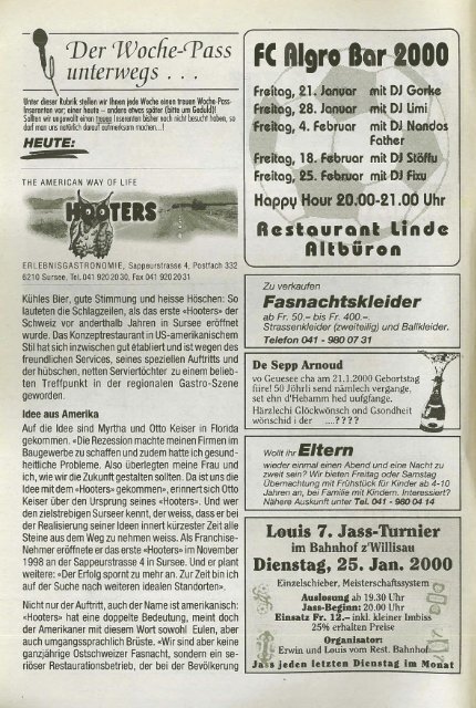 Woche-Pass | KW 3 | 17. Januar 2000