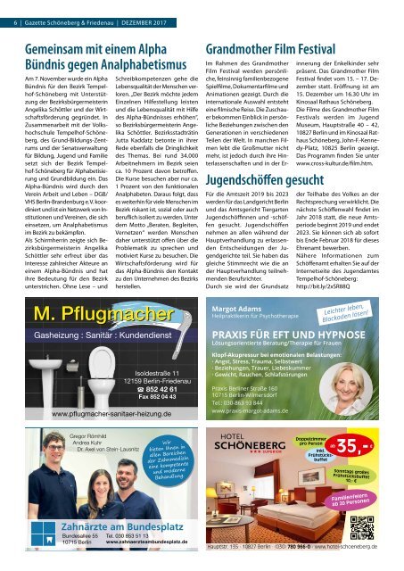Gazette Schöneberg & Friedenau Nr 12/2017