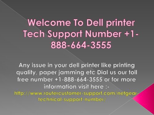 Dial +1-888-664-3555 Dell Printer help technical support number