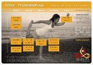 Yoga - Stundenplan