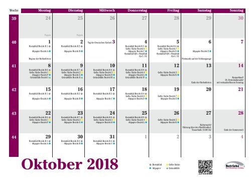 Abfallkalender Bad Homburg 2018