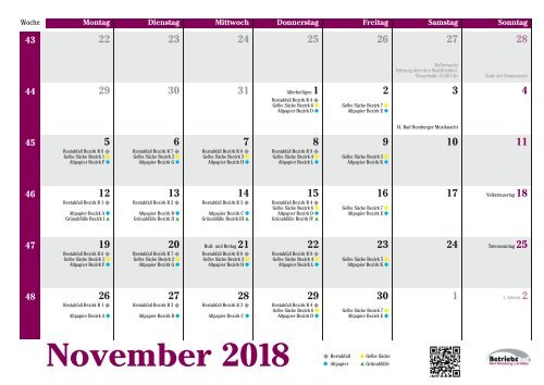 Abfallkalender Bad Homburg 2018