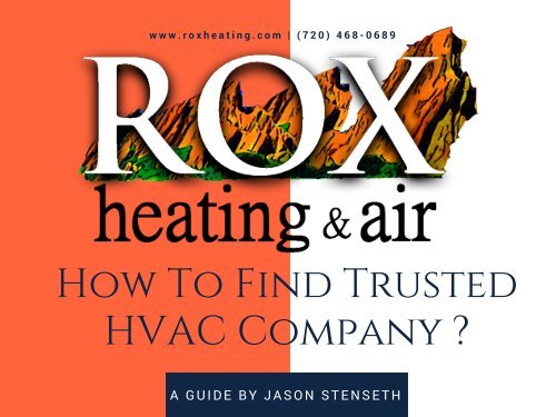 How To Find Trusted HVAC Company