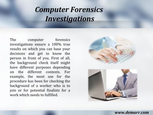 Computer Forensics Investigations