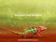 Business Card Designer - Chameleon Print Group 