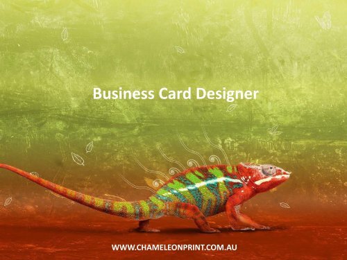 Business Card Designer - Chameleon Print Group 