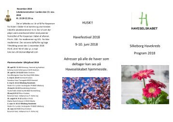 Program Silkeborg 2018