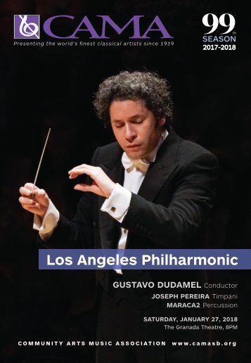 January 27, 2018 – Program Notes – Los Angeles Philharmonic – CAMA's International Series at The Granada Theatre