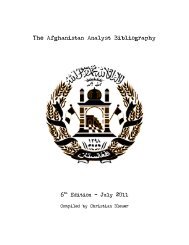The Afghanistan Analyst Bibliography 2011 - Get a Free Blog