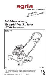 Betriebsanleitung für agria®-Vertikutierer - Budden GmbH