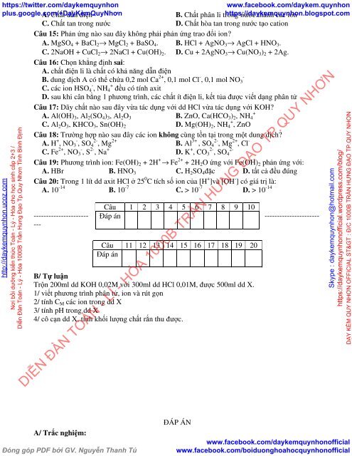 Giáo án hóa học 11 soạn theo hướng phát huy năng lực học sinh (2016)